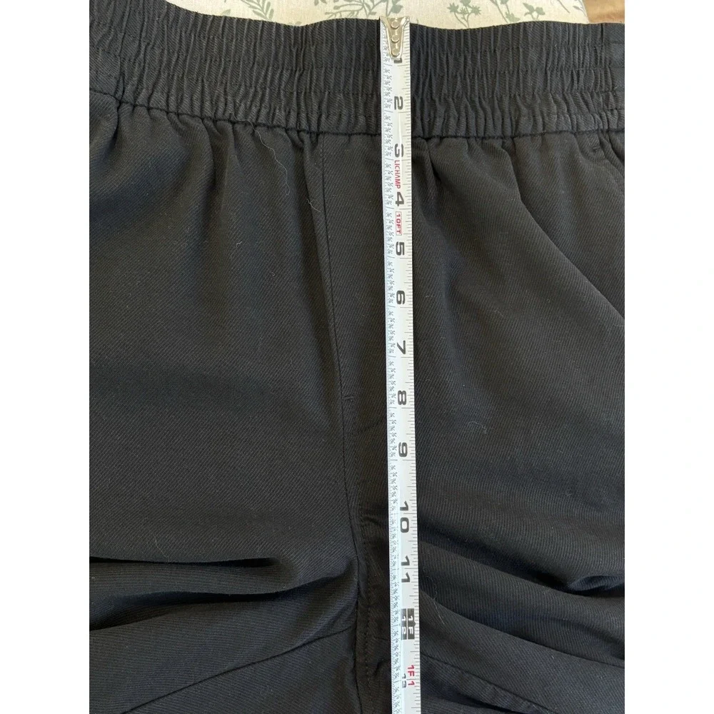 Madewell Black Wide Leg Pull On Pants Size Small Tall Viscose Lyocell Trousers - Picture 10 of 11
